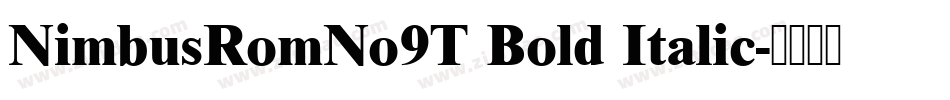 NimbusRomNo9T Bold Italic字体转换